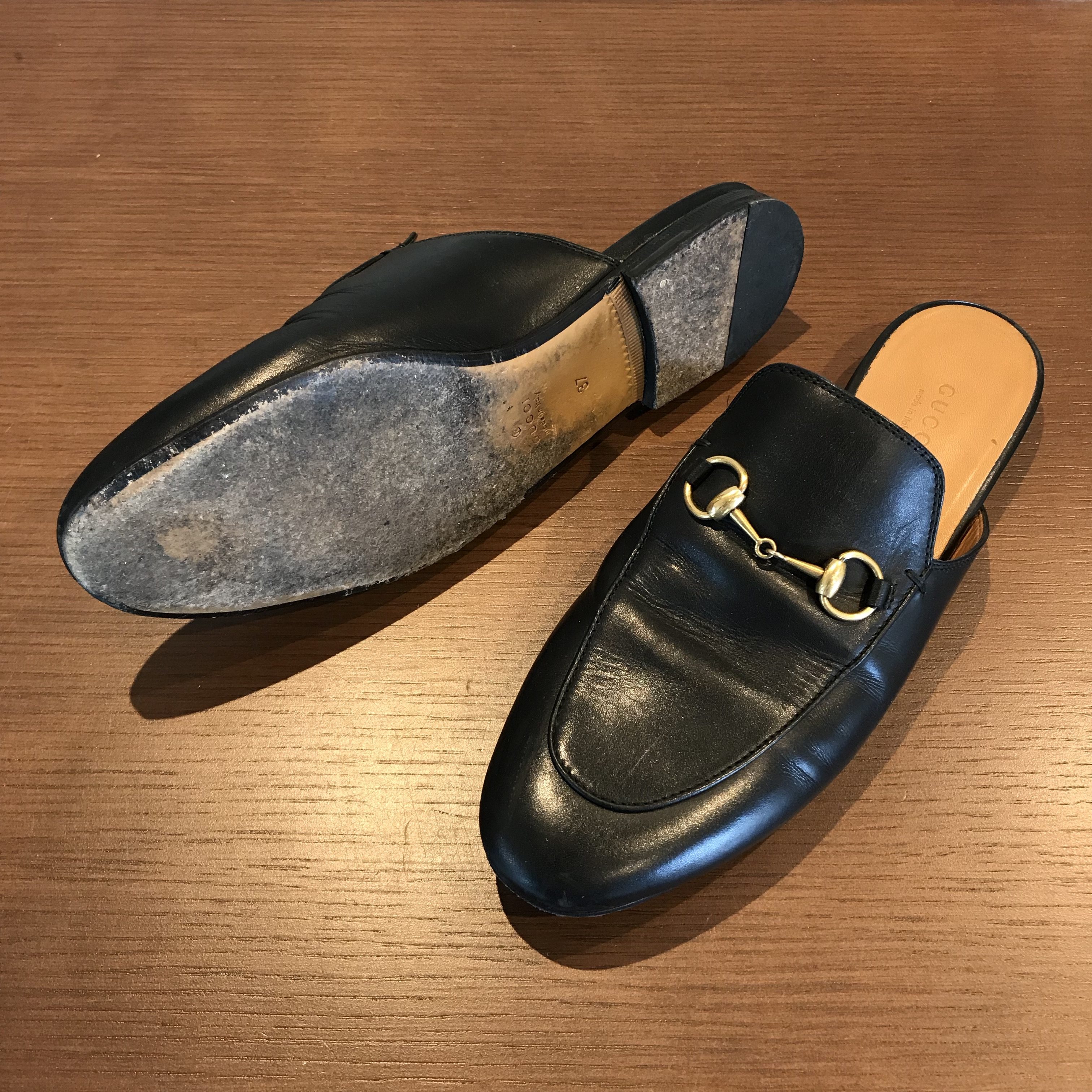 GUCCIグッチ サンダル 裏張り（ハーフソール） | eins-a Shoemaker Ota