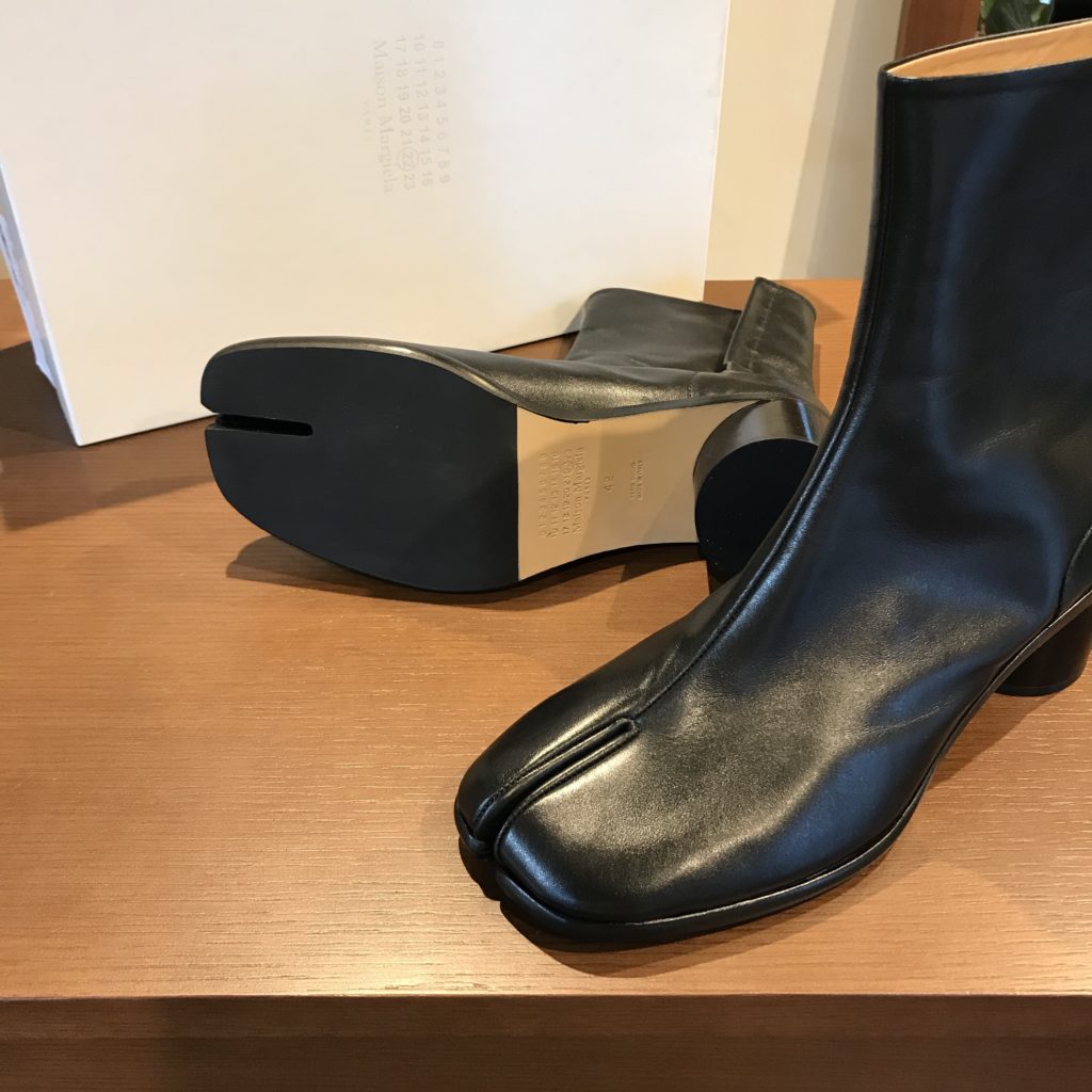 靴/シューズ新品/36 メゾン マルジェラ ラウンドソール ブーツ ブーティ ブラック 足袋
